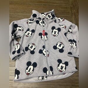 Disney Mickey fleece jacket size 18 month zip up closure